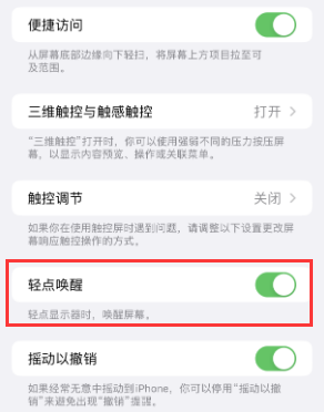 浮梁苹果授权维修站分享iPhone轻点无法唤醒怎么办 