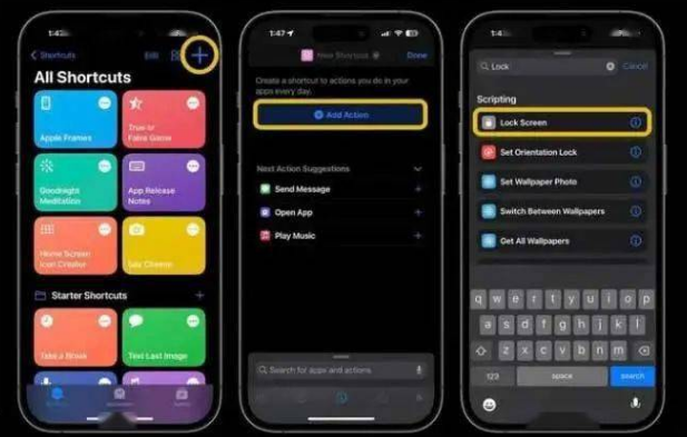 浮梁苹果14锁屏维修店分享iPhone14升级iOS16.4后如何创建锁屏快捷方式 